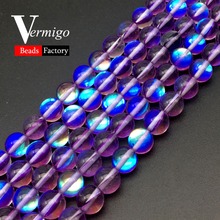 Cuentas sueltas naturales A +, cuentas de cristal austríaco púrpura, espaciador redondo para la fabricación de joyas, 6, 8, 10, 12mm, collar de pulsera artesanal de 15 pulgadas 2024 - compra barato
