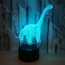 Dinosaur 3d Night Lamp Colorful  Moderne Desk Lamp Touch Remote controlled Led Visual Gift Table Lamps For Living Room 2024 - buy cheap