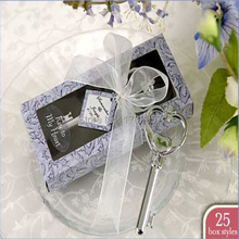 "Key To My Heart" Victorian Style Bottle Opener  Violet Box European creative  Wedding Favor Party gifts 20pcs/lot 2024 - buy cheap