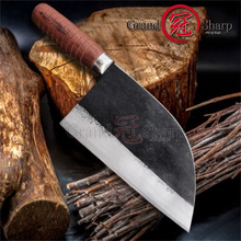 7.8 Inch Handmade Forged Chef Traditional Chinese Forged Cleaver Chef Kitchen Knives Prefessional Meat Vegetables Slicing Tools 2024 - buy cheap