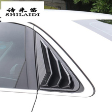 Car Styling Carbon fiber Rear Window Triangle Shutters decoration panel Cover Stickers For Audi A4 B9 2017-2019 Auto Accessories 2024 - buy cheap