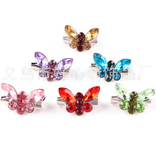 6 Colors Crystal Small Cute Butterfly Pin Brooches 2024 - buy cheap