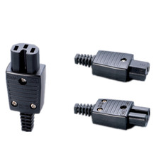 Conector fêmea iec c13 5 peças, conector de energia reutilizável para computador, soquete de cabo de alimentação adaptador 10a 250v 2024 - compre barato