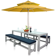 Mesa de comedor de ratán para exteriores, mueble con sillas 2024 - compra barato