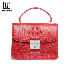 McParko Top Handle Handbags Genuine Leather Crocodile Shoulder Bags Women Fashion Chian Belt Bags Luxury Alligator Evening Bag 2024 - buy cheap