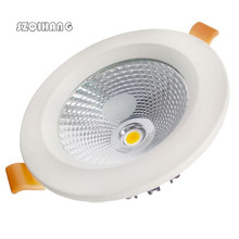 Branco concha alta brilhante regulável 9w 12w 15w led downlight geada lente de vidro recessed para baixo luz ac110v/220v 2024 - compre barato