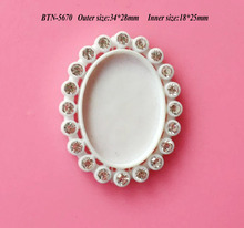 Tapa de botón de diamante ovalado, tamaño interior de 25x18mm, 50 Uds. BTN-5670, Envío Gratis 2024 - compra barato