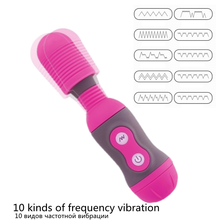 Mini vibrador AV varita mágica mujer clítoris Vagina estimular 10 frecuencia punto G consolador masajeador vibrador juguetes sexuales para adultos de la tienda 2024 - compra barato