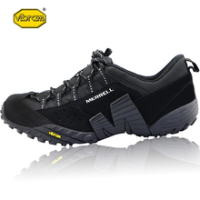 Vibram спортивная обувь из натуральной кожи для активного отдыха и походов, мужские сетчатые дышащие прочные горные Нескользящие альпинистские кроссовки для мужчин 2024 - купить недорого