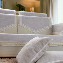 Funda de sofá de estilo moderno, tela de algodón/poliéster, a la moda, para las cuatro estaciones, para decoración de la sala de estar, el hogar y la boda 2024 - compra barato