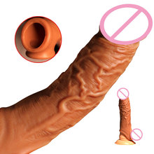 Силиконовые увеличивающие мужские презервативы DLX, мужские зеркальные рукава, мужской зеркальный усилитель, реалистичный презерватив для мужского пениса 2024 - купить недорого