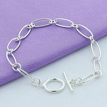 2019 New Fashion Simple Bracelet 925 Sterling Silver Jewelry Link Chain Bracelet OT Button 2024 - buy cheap