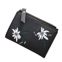 2019 HOT Women's Cute Fashion Purse Leather Women Embroidery Zipper Short Wallet Coin Purse Card Holders Handbag#T2 2024 - buy cheap