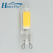 Honeyfly-lâmpada led g9, 10 peças, 4w, 220v, cápsula, cristal claro, luz branca quente, g9, cob, lâmpada cob, substituição, lâmpada halógena g9 2024 - compre barato