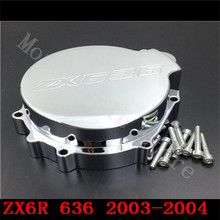 Fir for Kawasaki ZX6R ZX-6R ZX636 636 2003 2004 Motorcycle Engine Stator cover Chrome left side 2024 - buy cheap