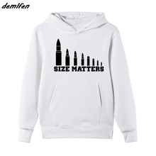 Spring Autumn Fashion Men Hoody Fleece Sweatshirt Size Matters Bullets Funny Gun Rights Hoodies Huntings Father Gift Jacket Coat 2024 - buy cheap