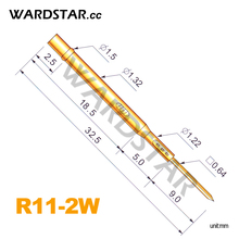 100 Uds R11-2W sondas de medición de resorte macho longitud 32,5mm 2024 - compra barato