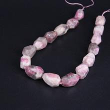 15.5"/strand Natural Pink Tourmaline Freeform Faceted Nugget Pendant Beads,Raw Gems Stone Cut Nugget Loose Beads Jewelry Making 2024 - buy cheap