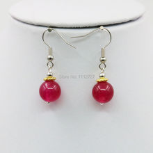 Pendientes colgantes de piedra de Calcedonia roja para mujer, accesorio de 6-14mm, cuentas redondas, regalos de joyería para mujer, ajuste de 15 pulgadas 2024 - compra barato