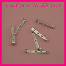 100PCS 3.8cm silver Bar shape locked plain metal Pin Backs safety pins for DIY brooch Corsage pins  lead free,nickle free 2024 - buy cheap