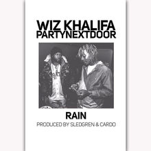 Nova chuva wiz khalifa feat partynextdoor-seda arte poster adesivo de parede decoração presente 2024 - compre barato