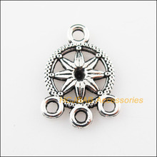 Fashion 30Pcs Tibetan Silver Color 1-3 Flower Charms Pendants Connectors 13x18mm 2024 - buy cheap