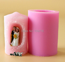 wholesale!!!1pcs New 5.5*9.8CM 3D The Wedding(LZ0128) Silicone Handmade Candle Mold Crafts DIY Mold 2024 - buy cheap