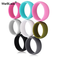 7pcs/set 8MM 6-12 Size 100% Natural Silicone Ring Hypoallergenic Crossfit Flexible Silicone Finger Rings For Men Women Jewelry 2024 - buy cheap