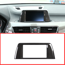 Carbon Fiber Style ABS  Center Central Navigation Panel Frame Cover Trim Sticker For BMW X1 F48 2016-2019 Car Accessories 2024 - buy cheap