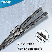 YITOTE Windscreen Wiper Blades for Skoda Rapid Fit Push Button Arms 2012 2013 2014 2015 2016 2017 2024 - buy cheap