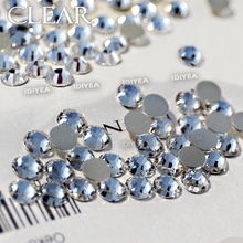 AAA QUALITY CLEAR SS3 SS4 SS5 SS6 SS10 SS16 SS20 SS30 Fashion Nail Rhinestone Glitter Non Hot Fix Crystal stone strass DIY 2024 - buy cheap