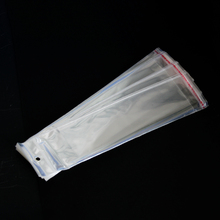 Sacos de pvc 6*27cm saco plástico auto-adesivo, saco opp transparente com 200 peças 2024 - compre barato
