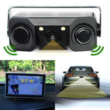 3 In 1 Car Parking Reversing Radar Sensor Rear View Backup 170 Degree Camera Universal XR657 2024 - buy cheap