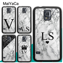 Marble PERSONALISED INITIALS For Samsung S21 Ultra S20 FE S10 Plus Note 10 20 A50 A70 A21S A51 A71 A72 A12 A32 A52 Case 2024 - buy cheap