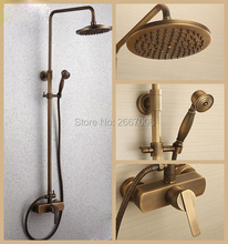 Freight Free Promotion Gift Shower Set Bronze Finish Copper Bath Faucet With Shower Wall Mount Water Mixer Shower China GI241 2024 - buy cheap