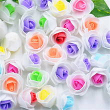 Rosas artificiales de espuma de PE para decoración de bodas, flores de seda para el jardín, DIY, pompones, coronas, suministros, 3,5 cm, 3,5 cm, 20 Uds. 2024 - compra barato