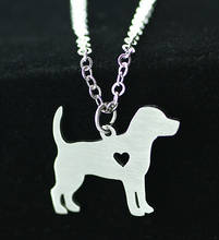 SUTEYI Simple Style Animal Pendant Stainless Steel Pet Beagle Dogs Tag Necklace Sweater Chain Necklaces Femme Jewelry 2024 - buy cheap