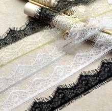 European American Quality Must-have Eyelash Lace Accessories Wide 4CM Handmade Diy Dress Curtain Fabric 2024 - buy cheap