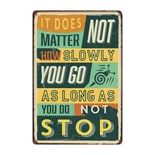 It Does Matter Not How Slowly Vintage Tin Sign House Rule Metal Plate Wall Pub  Home Art Decor  Metal Poster Cuadros A-3348 2024 - buy cheap