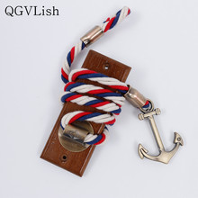 QGVLish 2 шт. крючки для якорной занавески вешалка для стен подвязки пряжки веревки с завязкой кисточкой держатель для кисточки Аксессуары для штор Декор 2024 - купить недорого