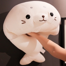 Creative 50/60cm Cute Lifelike White Seals Plush Toy Simulation Soft Elastic Marine Animal Doll Stuffed Pillow Kids Girls Gifts 2024 - buy cheap