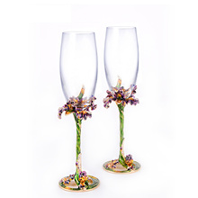 Copas de vino personalizadas para boda, copas de champán de cristal para boda, tostado, 2 unidades por lote 2024 - compra barato