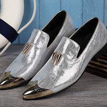 Christia Bella Bullock Carved Men Leather Loafers Silver Tassel Pointed Toe Loafers Wedding Prom Men Dress Shoes Slip on Flats 2024 - buy cheap