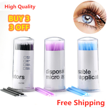 100Pcs/Pack Durable Micro Disposable micro brush Individual Lash Removing Tools Swab Micro brushes Eyelash Extension Tools 2024 - buy cheap