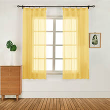 1 PCS 100x130 Pure Color Tulle Door Window Curtain Drape Panel Sheer Scarf Valances Window Curtain Living Room 2024 - buy cheap