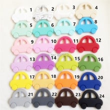 Chenkai 50PCS BPA Free Safe Silicone Car Teether DIY Baby Pacifier Dummy Teething Chewable Pendant Nursing Toy Accessories 2024 - buy cheap