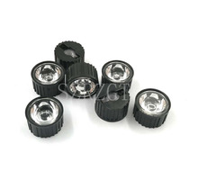 Lente LED con soporte negro para luz de potencia, 10 Uds., 5/15/25/30/45/60/90/120 grados, 1W, 3W, 5W 2024 - compra barato