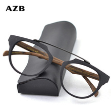 Vintage Wood Prescription Spectacle Glasses Frames Men Women Eyeglasses Optical Glasses Frames with Clear Lens Male Female 2024 - buy cheap