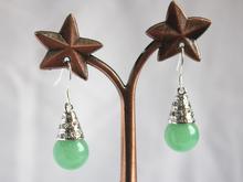 beautiful & high quality   12mm light green jades  bead  hook earring 2024 - buy cheap