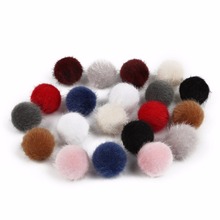 Pingente de pompom redondo, pingente de veludo com misturas aleatórias 20mm 10 tamanhos para colar diy, brinco, pulseira, fabricação de joias artesanais 2024 - compre barato